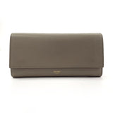 CELINE purse Flap wallet leather gray Women Second hand