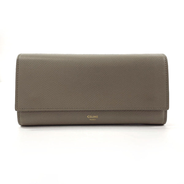 CELINE purse Flap wallet leather gray Women Second hand