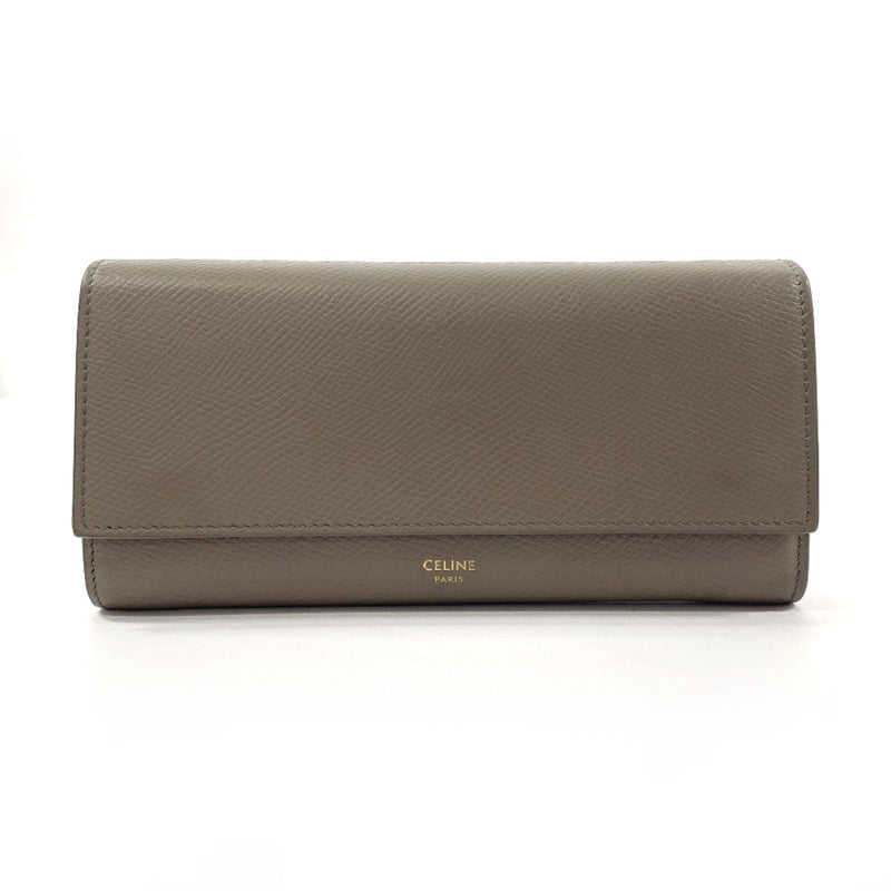 CELINE purse Flap wallet leather gray Women Second hand