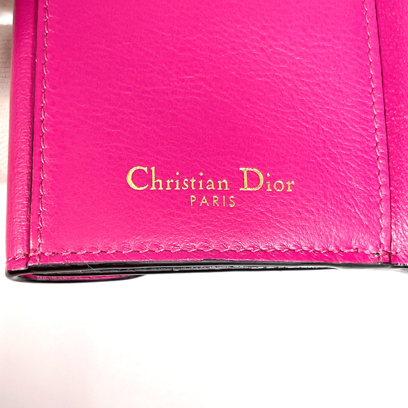 Christian Dior Tri-fold wallet Diorissimo leather Black Women Used