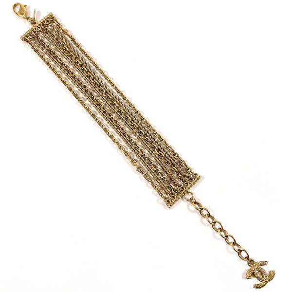 CHANEL bracelet COCO Mark Chain breath metal gold 07 P Women Second hand