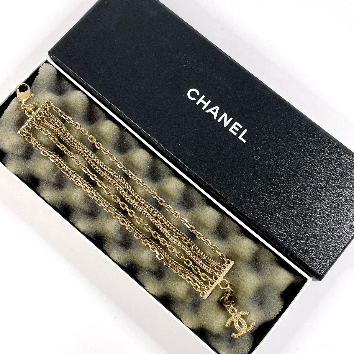 CHANEL bracelet COCO Mark Chain breath metal gold 07 P Women