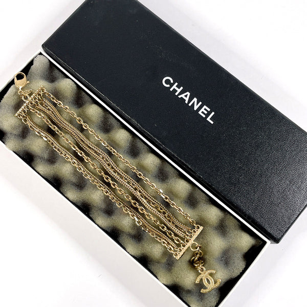 CHANEL bracelet COCO Mark Chain breath metal gold 07 P Women Second hand