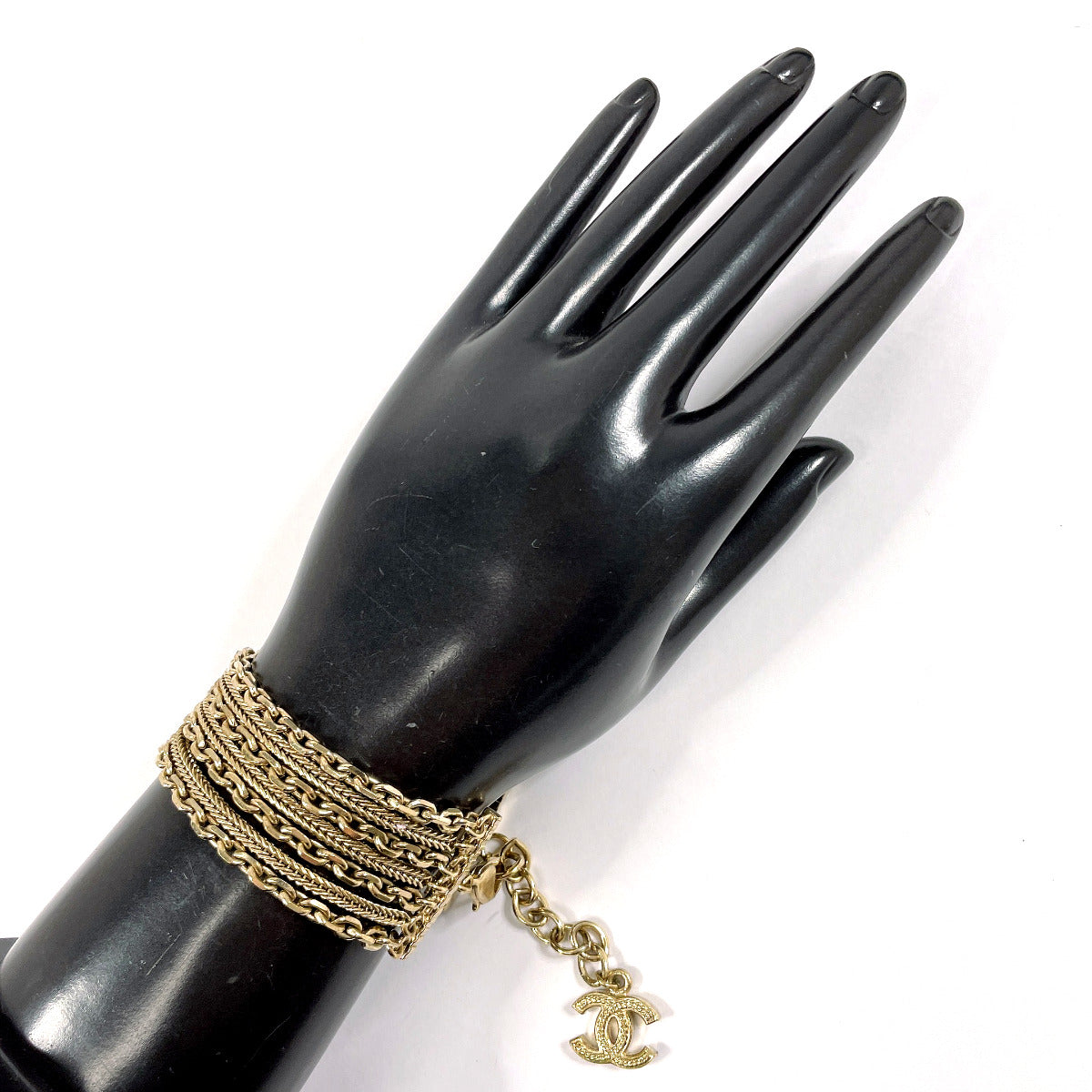 CHANEL bracelet COCO Mark Chain breath metal gold 07 P Women