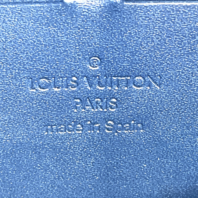 LOUIS VUITTON purse M90047 Zippy wallet Monogram Vernis blue blue unisex Second hand