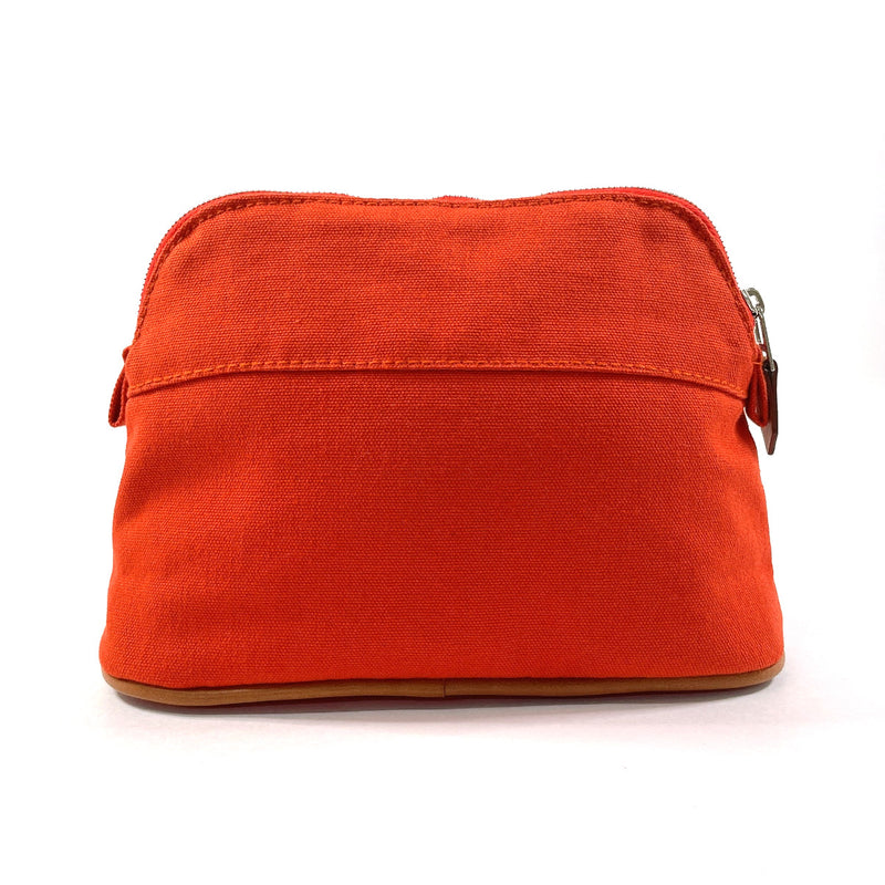 HERMES Pouch Bolide pouch mini cotton Orange unisex Second hand