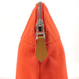 HERMES Pouch Bolide pouch mini cotton Orange unisex Second hand