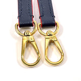 LOUIS VUITTON Shoulder strap leather Navy Navy unisex Used