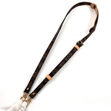 LOUIS VUITTON Shoulder strap Monogram canvas Brown unisex Used