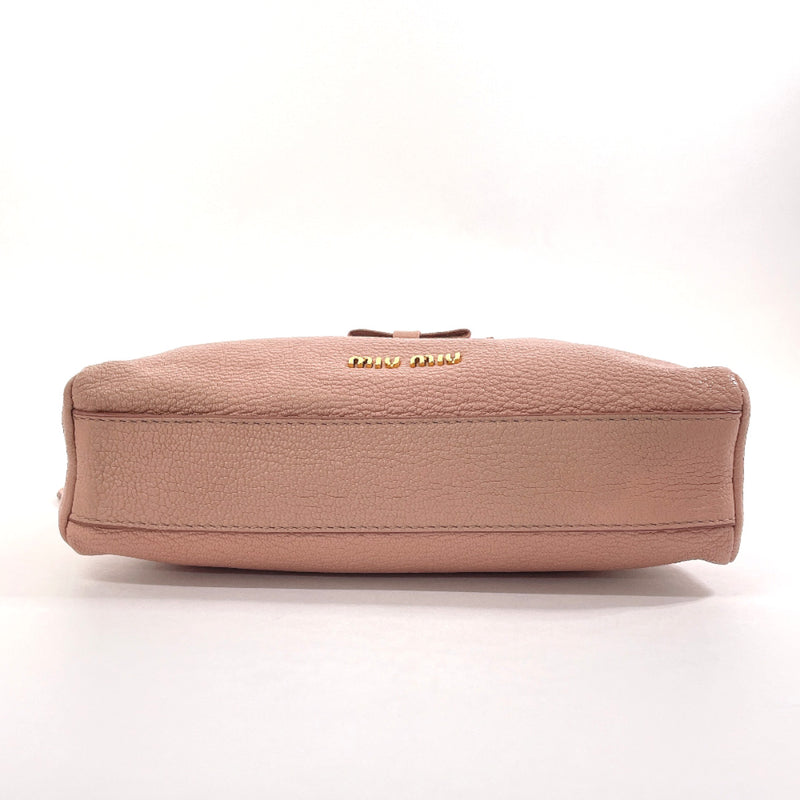 MIU MIU Pouch leather pink Women Second hand