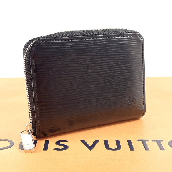 LOUIS VUITTON coin purse Ｍ60152 Zippy coin purse Epi Leather Black unisex Second hand