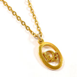 Christian Dior Necklace logo vintage Gold Plated gold Women Second hand