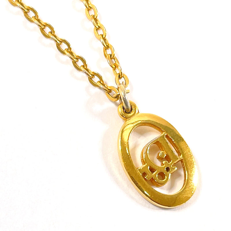 Christian Dior Necklace logo vintage Gold Plated gold Women Used