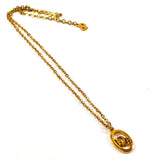 Christian Dior Necklace logo vintage Gold Plated gold Women Used