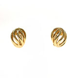 Christian Dior Earring vintage metal gold Women Second hand