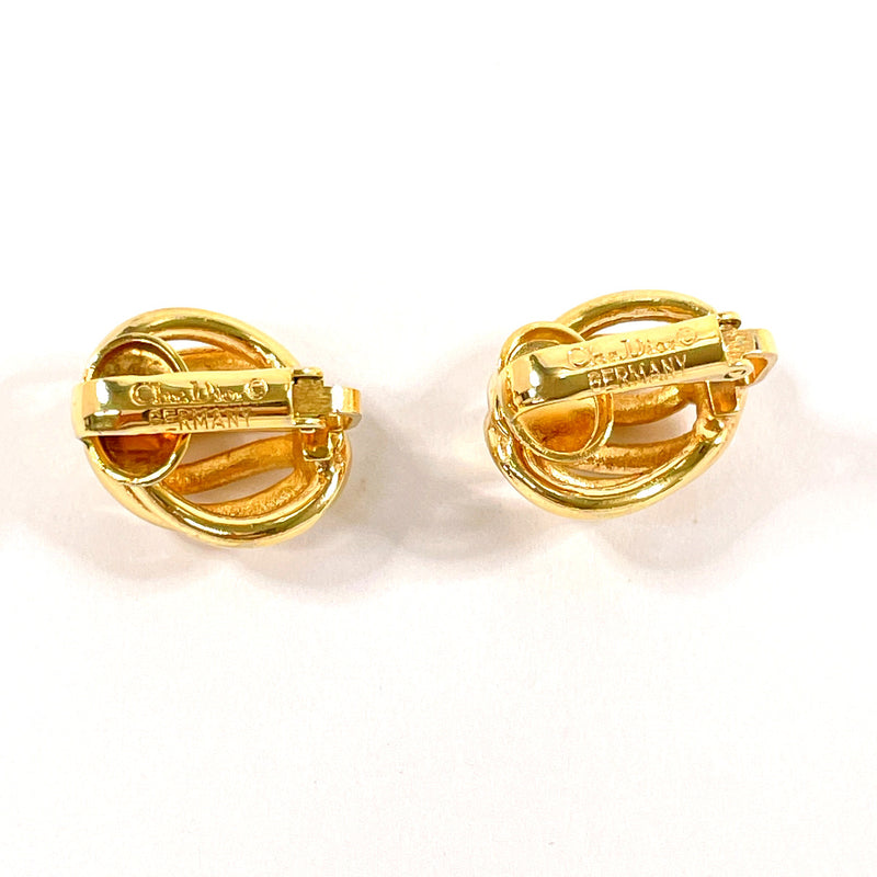 Christian Dior Earring vintage metal gold Women Second hand