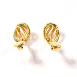 Christian Dior Earring vintage metal gold Women Second hand