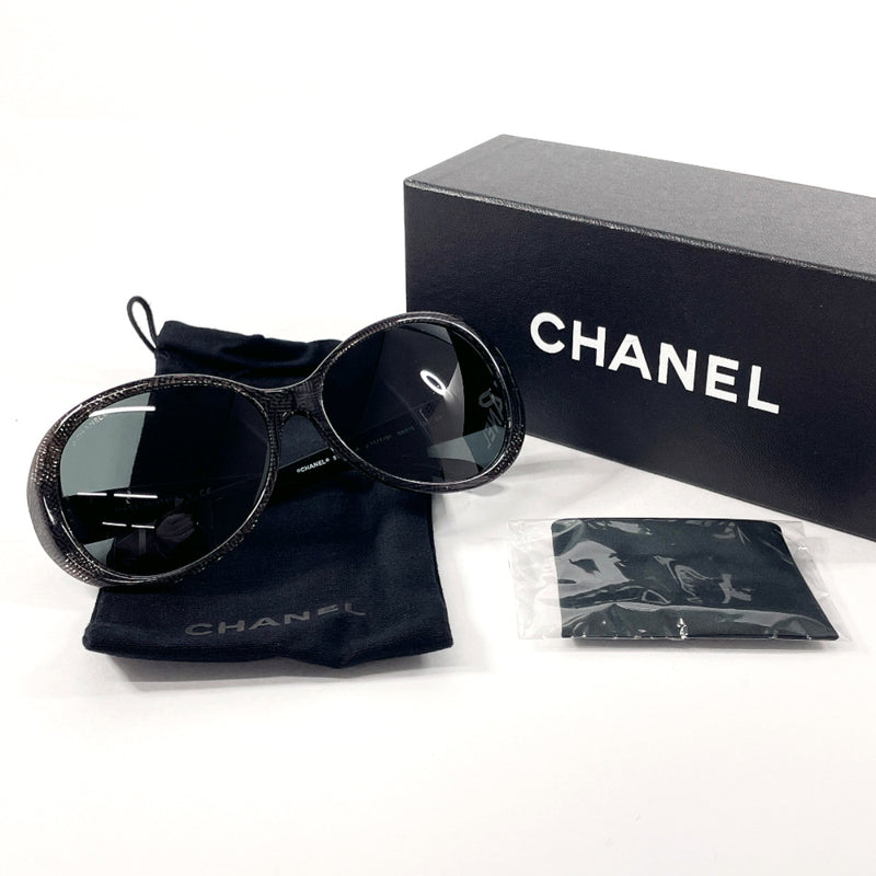 CHANEL sunglasses 5165-B-A COCO Mark Synthetic resin Black Women