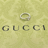 GUCCI Ring GG running K18 white gold #US 5 Silver Women Second hand