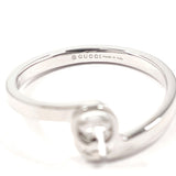 GUCCI Ring GG running K18 white gold #US 5 Silver Women Second hand