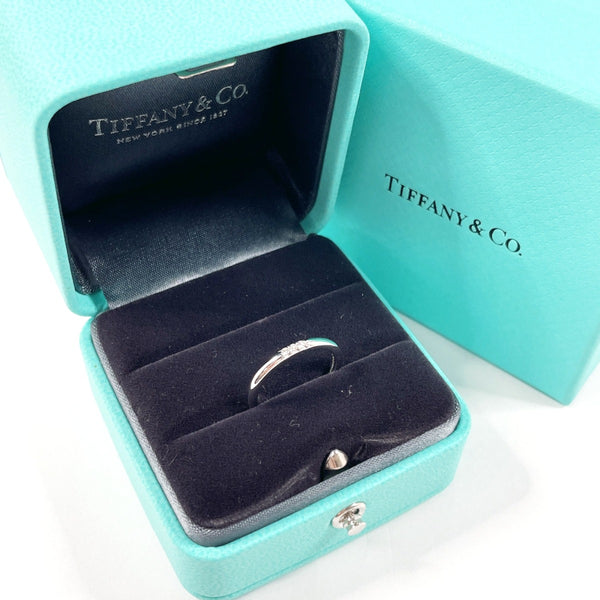 TIFFANY&Co. Ring Wedding band ring Forever Pt950Platinum/diamond #US 4 3/4 Silver Women Second hand