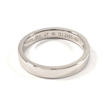 CARTIER Ring C do engraved wedding ring Pt950Platinum/diamond #US 4 Silver OJ 2465 Women Second hand