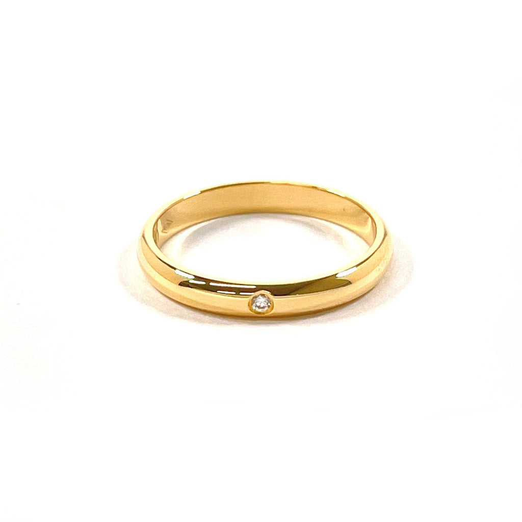 CARTIER Ring 1895 Wedding Ring K18 yellow gold/diamond #US 4