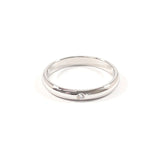 CARTIER Ring 1895 Wedding Ring Pt950Platinum/diamond #US 4 1/2 Silver XUX621 Women Second hand