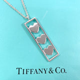TIFFANY&Co. Necklace triple heart plate Silver925 Silver Women Second hand
