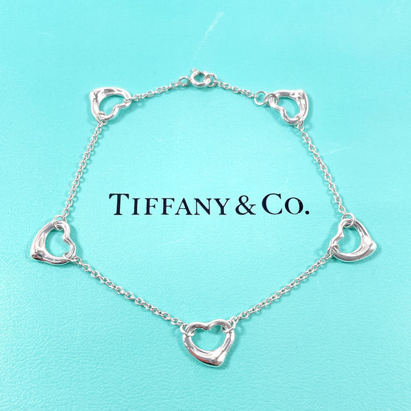 TIFFANY&Co. bracelet Open Heart 5P Elsa Peretti Silver925 Silver Women Second hand