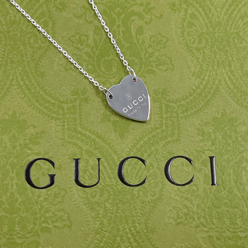 GUCCI Necklace 223512 J8400 8106 Trademark Heart Silver925 Silver Women Second hand