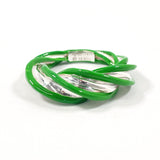 BOTTEGAVENETA Ring Twist Silver925/enamel #US 6 3/4 green green unisex Second hand