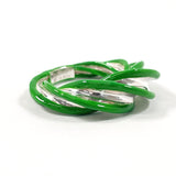 BOTTEGAVENETA Ring Twist Silver925/enamel #US 6 3/4 green green unisex Second hand