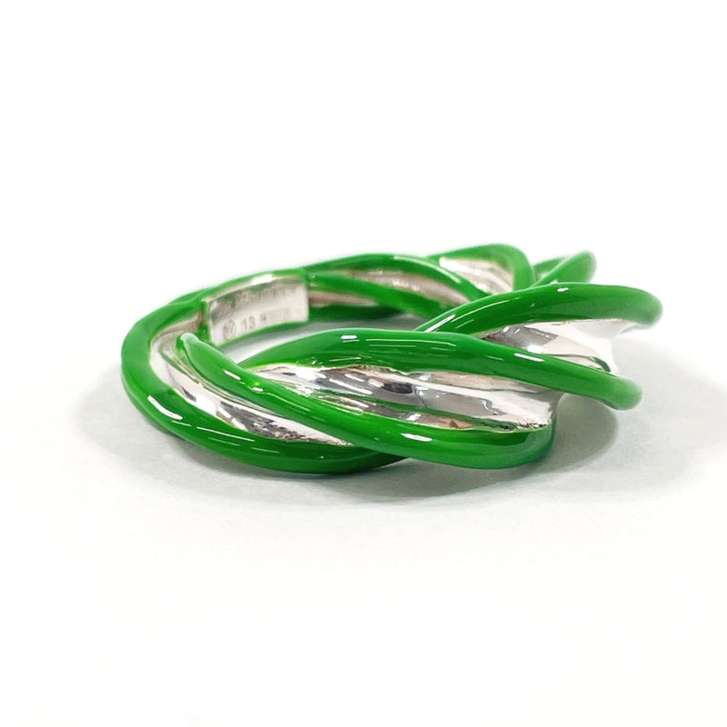 BOTTEGAVENETA Ring Twist Silver925/enamel #US 6 3/4 green green unisex Second hand