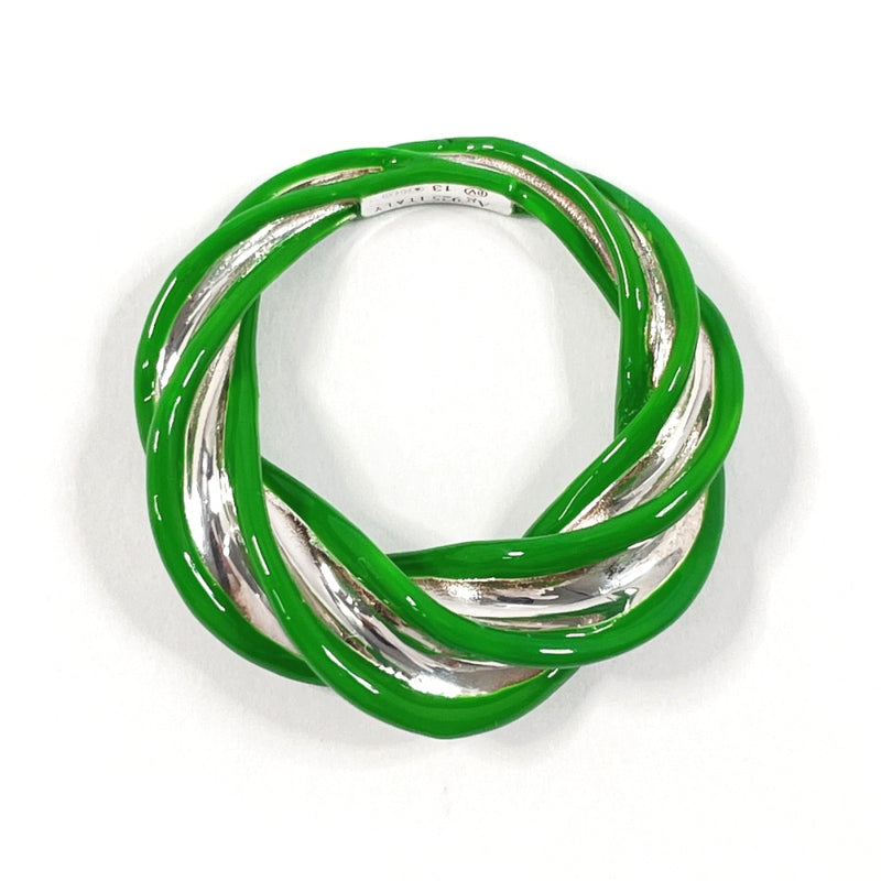 BOTTEGAVENETA Ring Twist Silver925/enamel #US 6 3/4 green green unisex Second hand