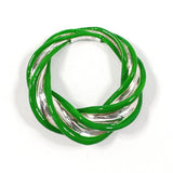 BOTTEGAVENETA Ring Twist Silver925/enamel #US 6 3/4 green green unisex Second hand