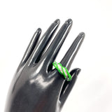 BOTTEGAVENETA Ring Twist Silver925/enamel #US 6 3/4 green green unisex Second hand