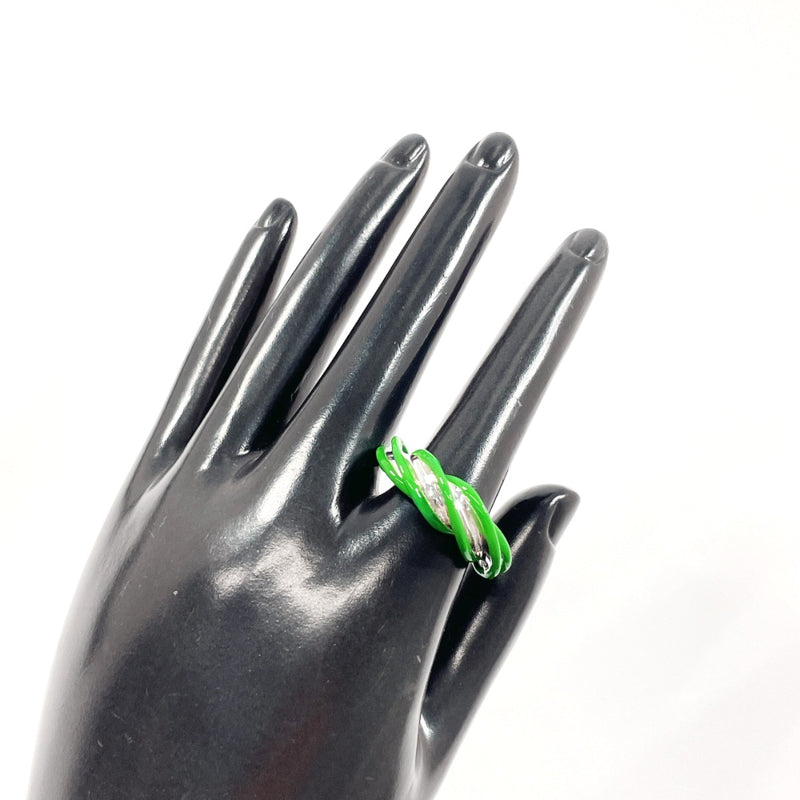 BOTTEGAVENETA Ring Twist Silver925/enamel #US 6 3/4 green green unisex Second hand