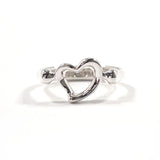 TIFFANY&Co. Ring Open heart Elsa Peretti Silver925 #US 4 3/4 Silver Women Second hand