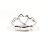 TIFFANY&Co. Ring Open heart Elsa Peretti Silver925 #US 4 3/4 Silver Women Second hand