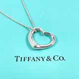 TIFFANY&Co. Necklace Open heart Elsa Peretti Silver925 Silver Women Second hand