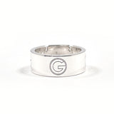 GUCCI Ring Logo Cutout Silver925 #US 7 Silver unisex Second hand