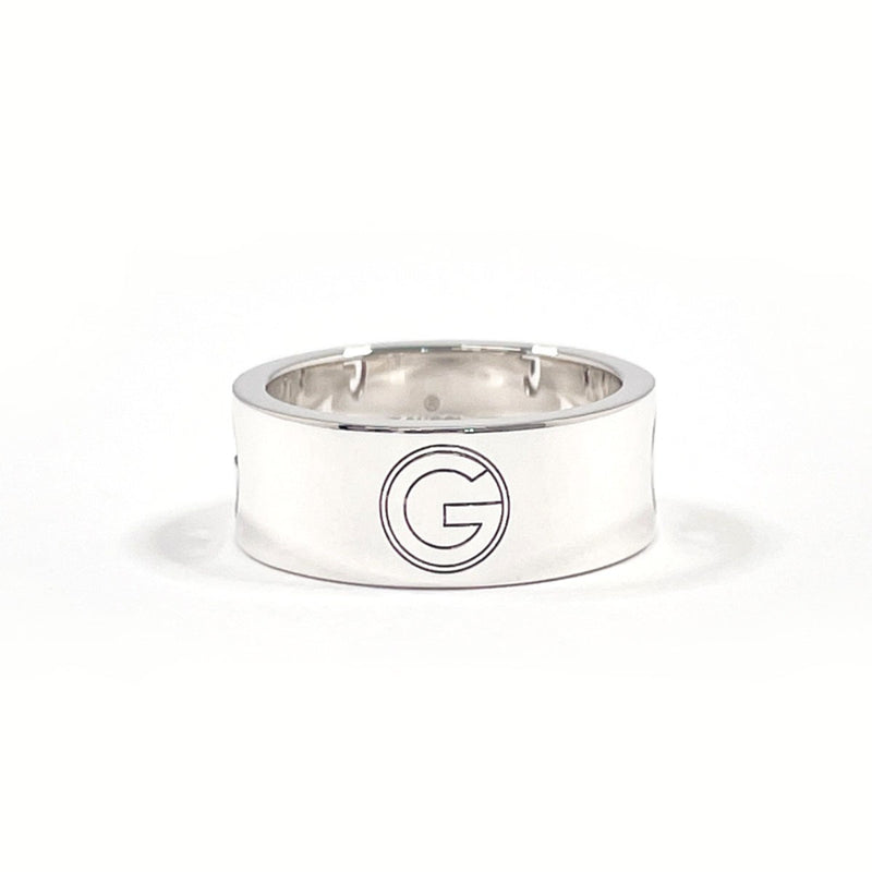 GUCCI Ring Logo Cutout Silver925 #US 7 Silver unisex Second hand