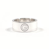 GUCCI Ring Logo Cutout Silver925 #US 7 Silver unisex Second hand