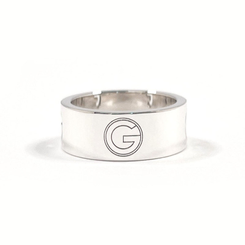 GUCCI Ring Logo Cutout Silver925 #US 7 Silver unisex Second hand