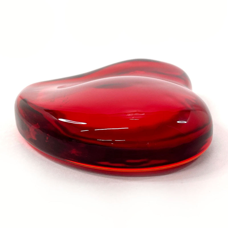 TIFFANY&Co. object Heart paper weight Elsa Peretti Glass Red Women Second hand