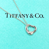 TIFFANY&Co. Necklace Open heart Elsa Peretti Silver925 Silver Women Second hand