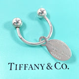 TIFFANY&Co. key ring Oval Tag Screwball Keyring Return to Silver925 Silver unisex Second hand