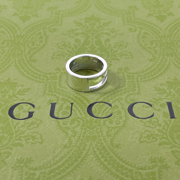 GUCCI Ring Branded Cutout G Silver925 #US 4 3/4 Silver Women Second hand