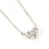 GUCCI Necklace Interlocking G heart Ball chain Silver925 Silver Women Second hand